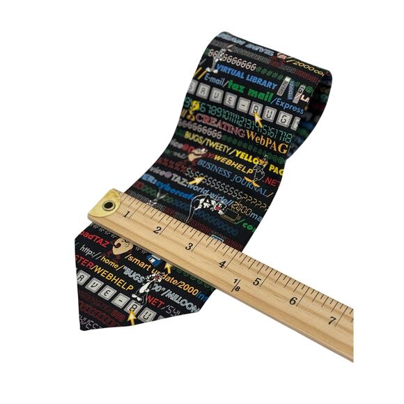 Looney Tunes Taz Internet Theme Necktie Vintage 2001 - Picture 5 of 7